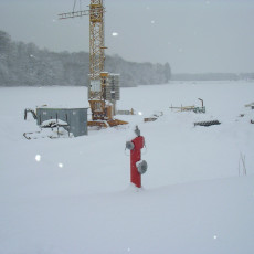 Baustopp durch Schneefall0005